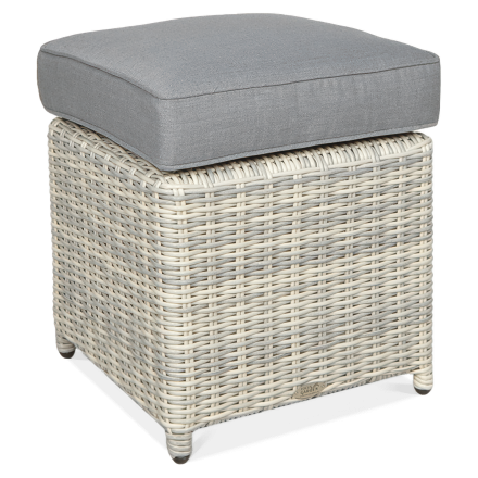 TRIVENTO White Grey pouffe