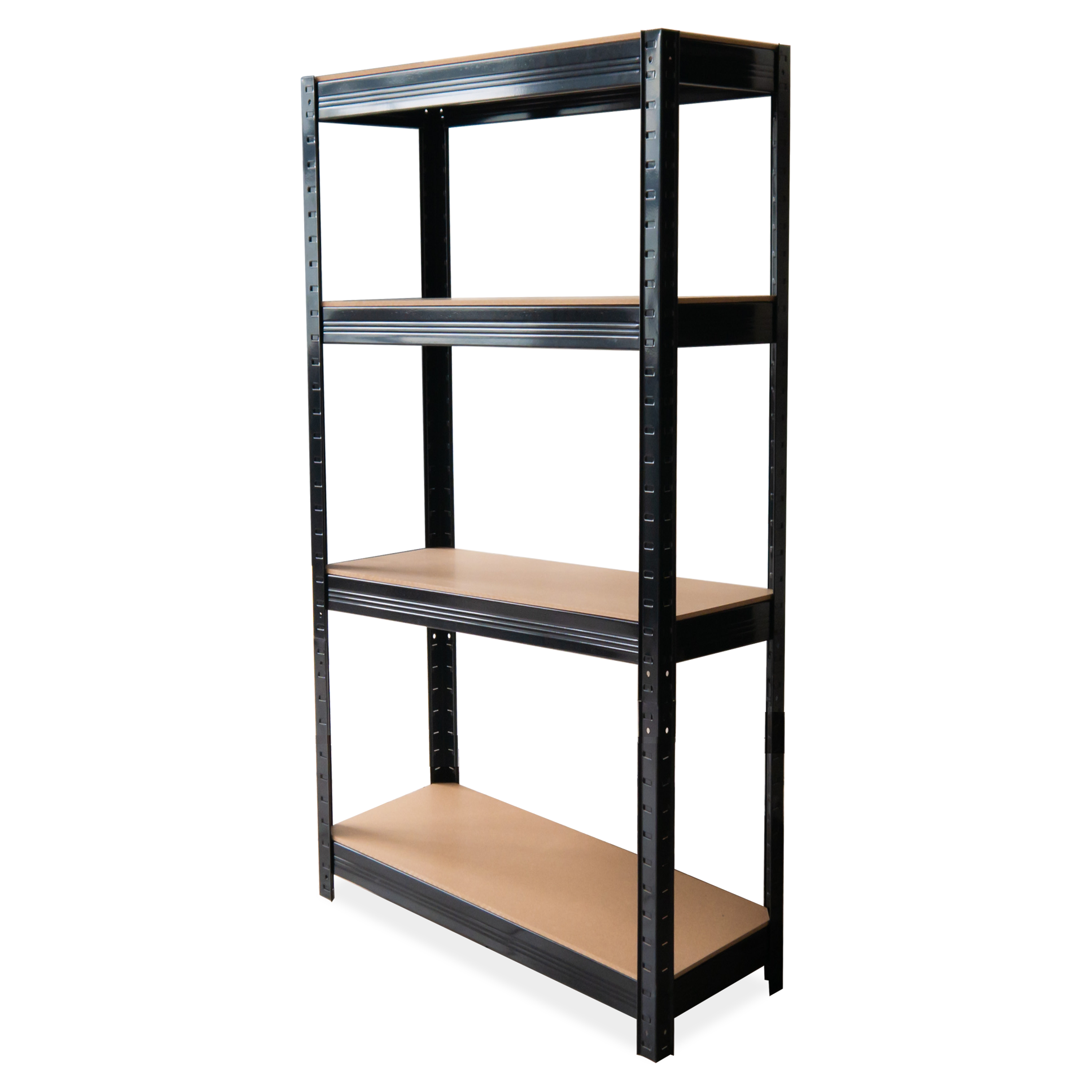 Kovový regál 150 x 70 x 30 cm ČERNÝ - Hardmaister