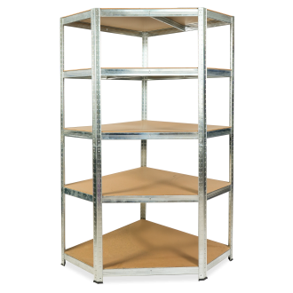 Kovový rohový regál 180 x 90 x 40 cm - Hardmaister