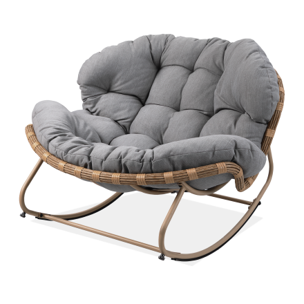 Houpací křeslo RODOS Natural/Light Grey - Focus Garden