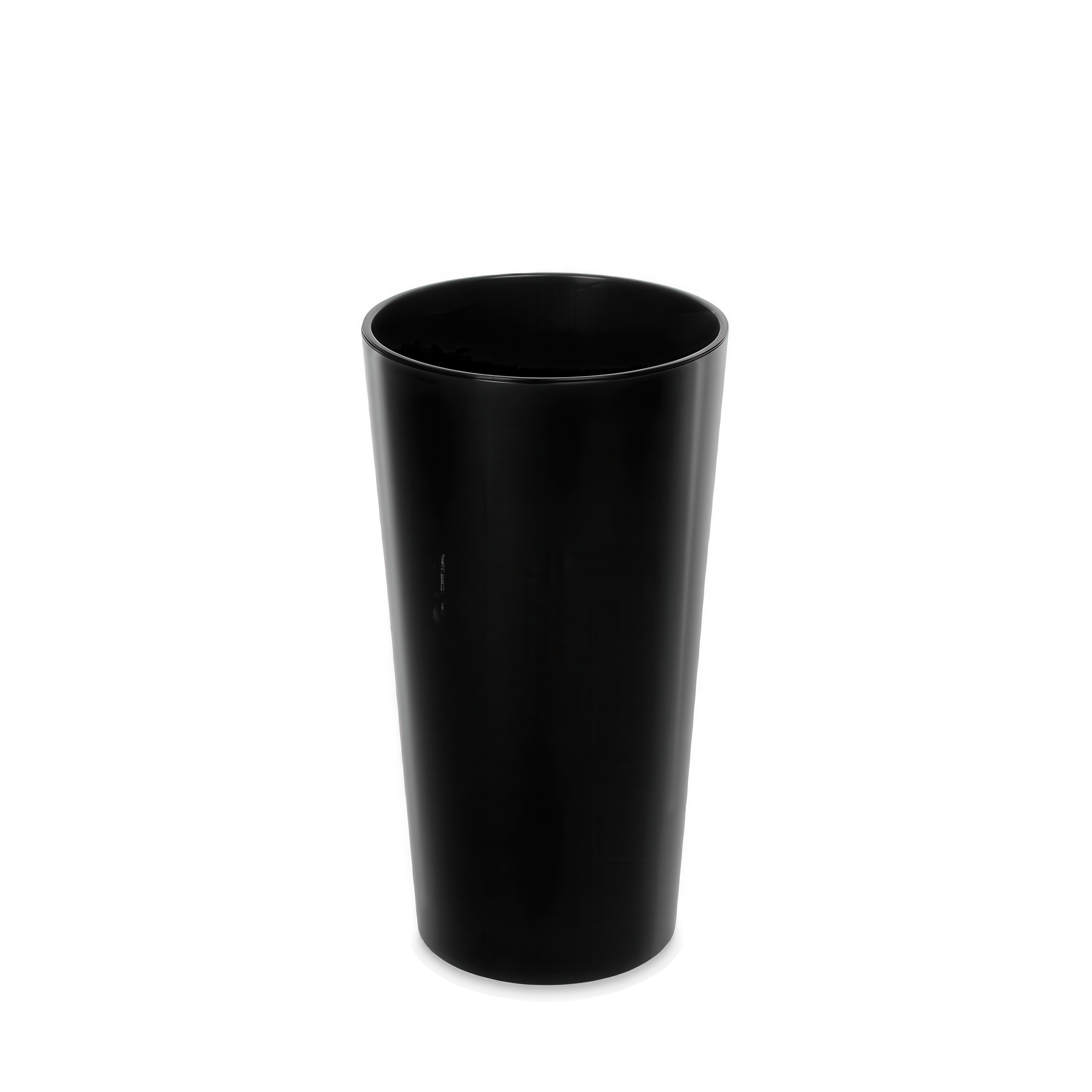 Okrągła doniczka LILIA 25cm czarna - LAMELA