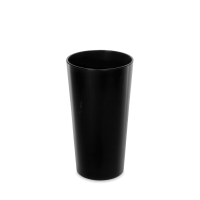 Kulatý květináč LILIA 25cm černý - LAMELA