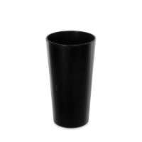 Kulatý květináč LIILIA 30cm černý - LAMELA