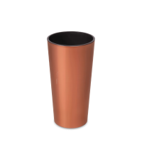 Měděný kulatý květináč LILIA 30 cm - LAMELA