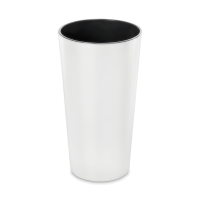Kulatý květináč LILIA 40 cm bílý - LAMELA