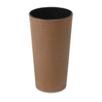 Kulatý květináč LILIA ECO wood 30cm dláto přírodní - LAMELA