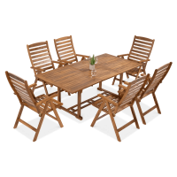 Dřevěný jídelní nábytek AKADIA DINING 200/6+1 - FOCUS GARDEN