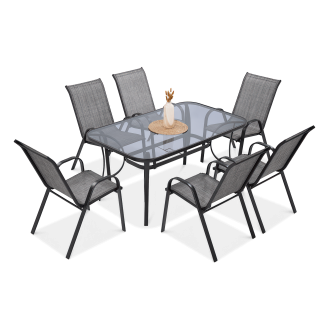 Meble ogrodowe Bologna Mixed Grey na taras