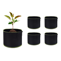 Sada látkových květináčů 5 ks. Černá 26L - CULTIVO