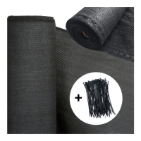 Maskovací síť 1,5x50m Grafit + stahovací pásky - HARDMAISTER