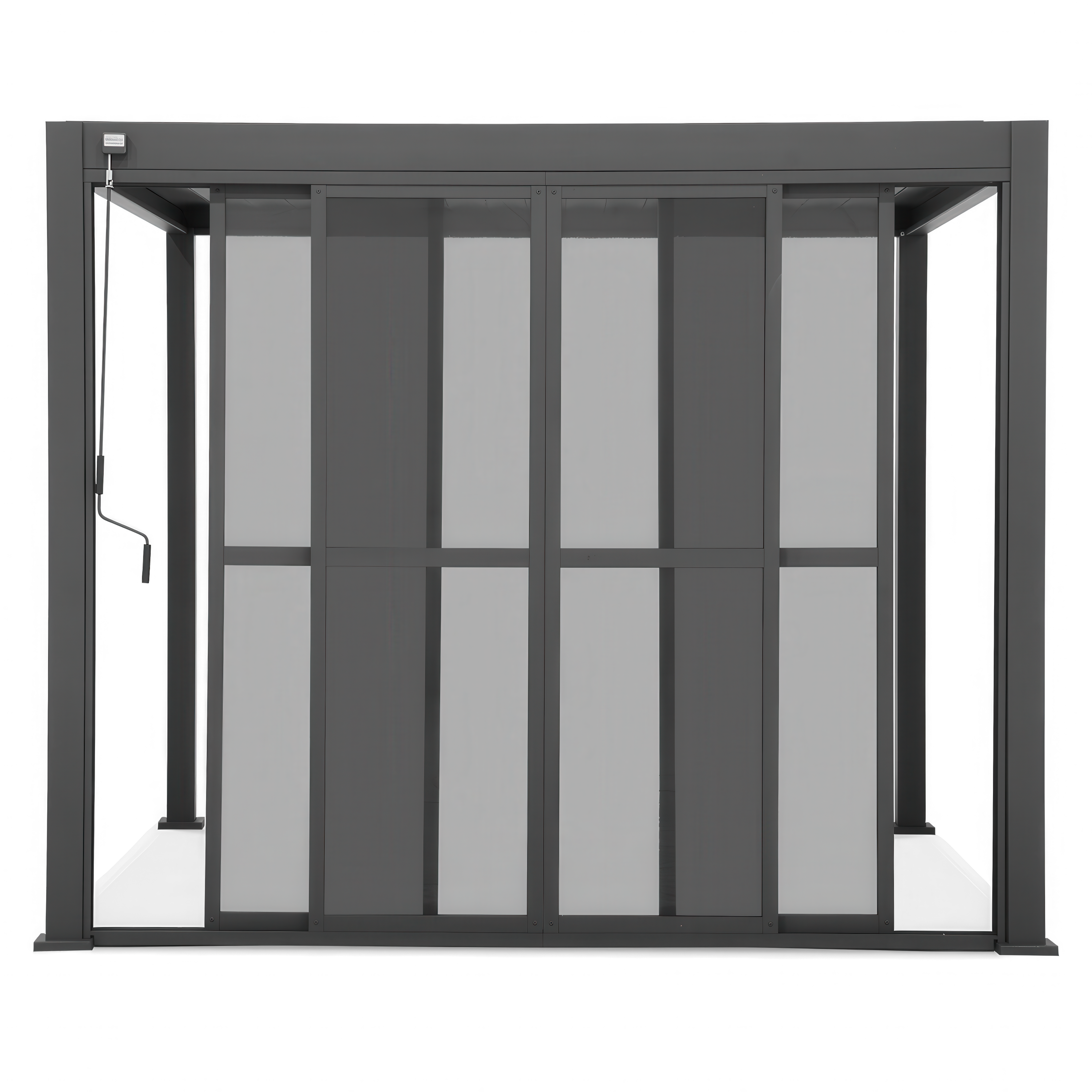 Posuvné polykarbonátové dveře pro pergolu PREMIUM 3m antracit - GUTROOF