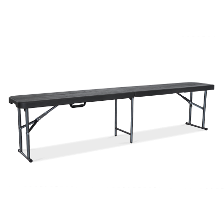 Stabilna ławka w grafitowym kolorze do użytku prywatnego i komercyjnego
