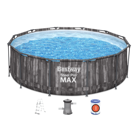 Ocelový bazén Pro Max s kulatým rámem 3,66x1m - BESTWAY 5614X