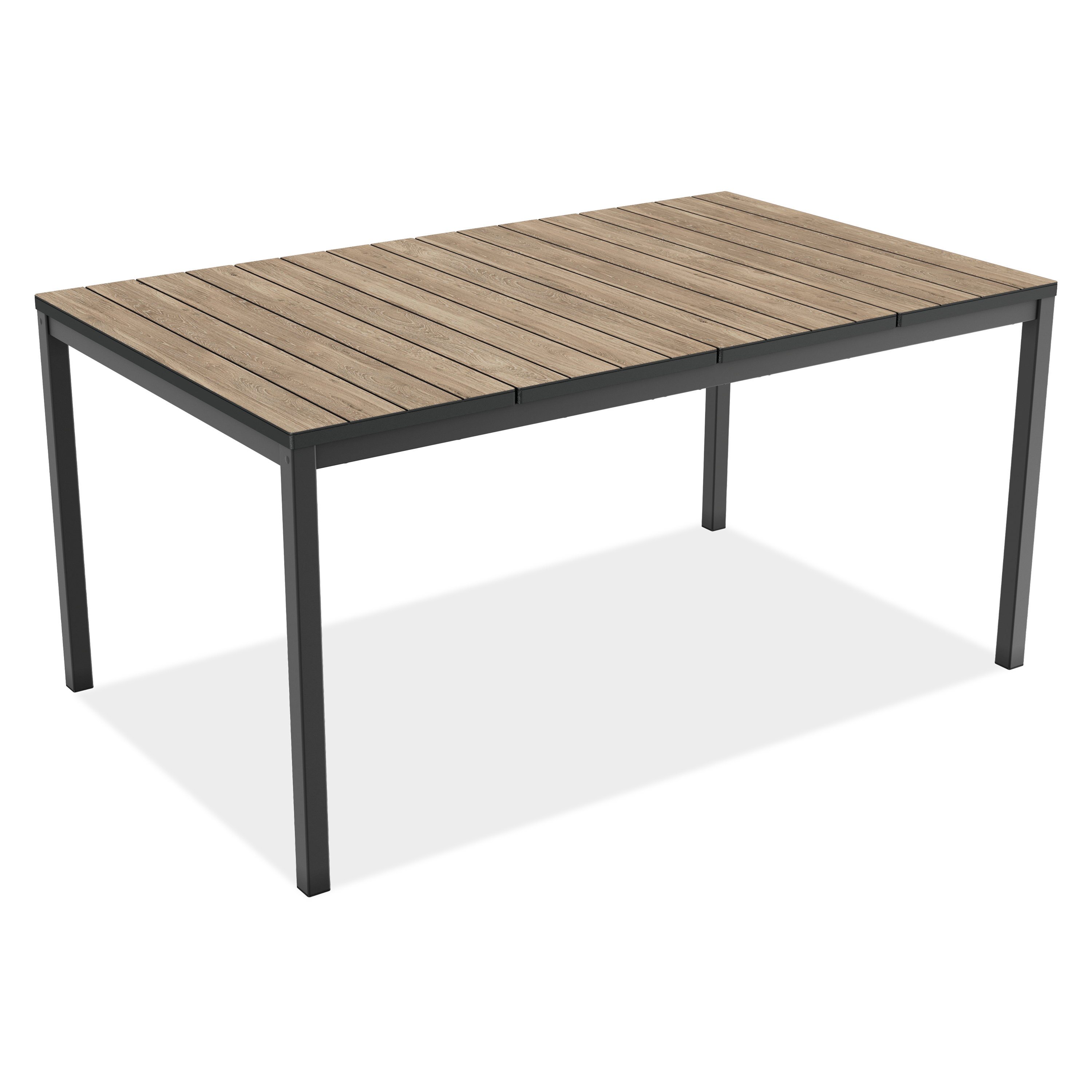 Jídelní stůl DECO PORTO NOVA 160 Black + Ashwood - Keter