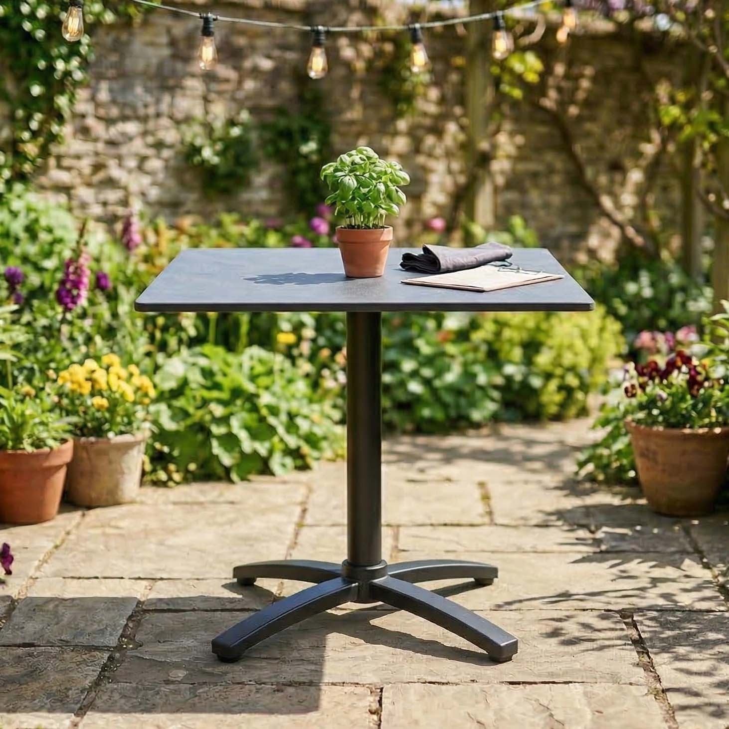 Stůl s hliníkovou podnoží ALVIA/VENA 80 cm - Bjørkka