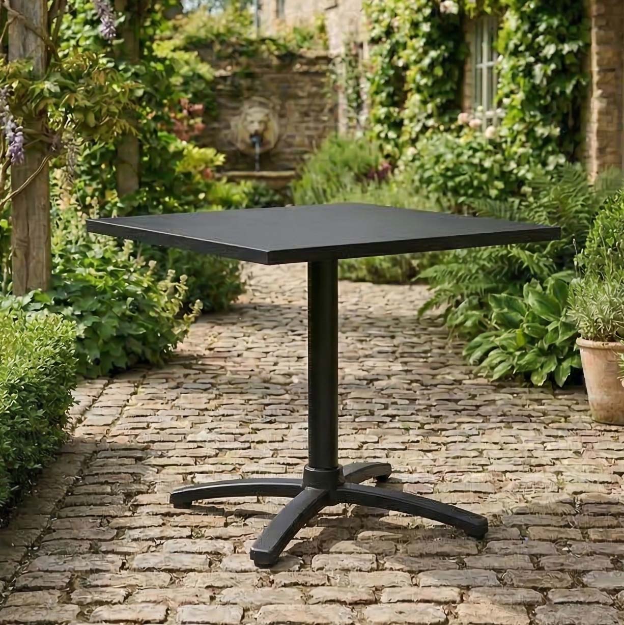 Hliníkový stůl ALVIA/GRANO 80 cm - Bjørkka