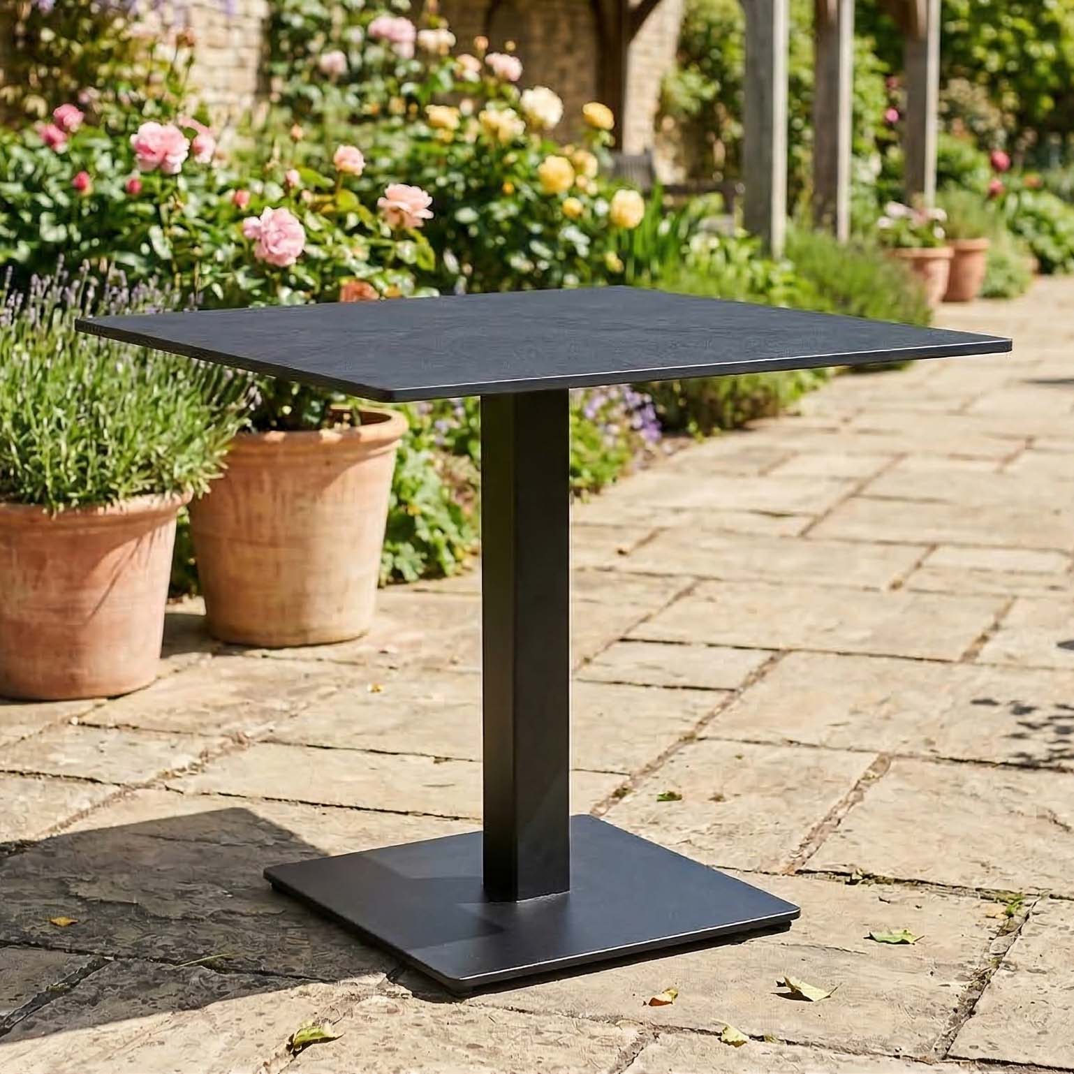 Zahradní stůl s ocelovou podnoží RIVIO/VENA 80 cm - Bjørkka