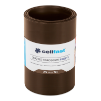 Zahradní obruba rovná 20 cm x 9,0 m Hnědá Cellfast