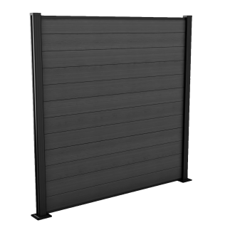 Szare ogrodzenie 1,8 m do mocowania na utwardzonej powierzchni - Keter miniatura