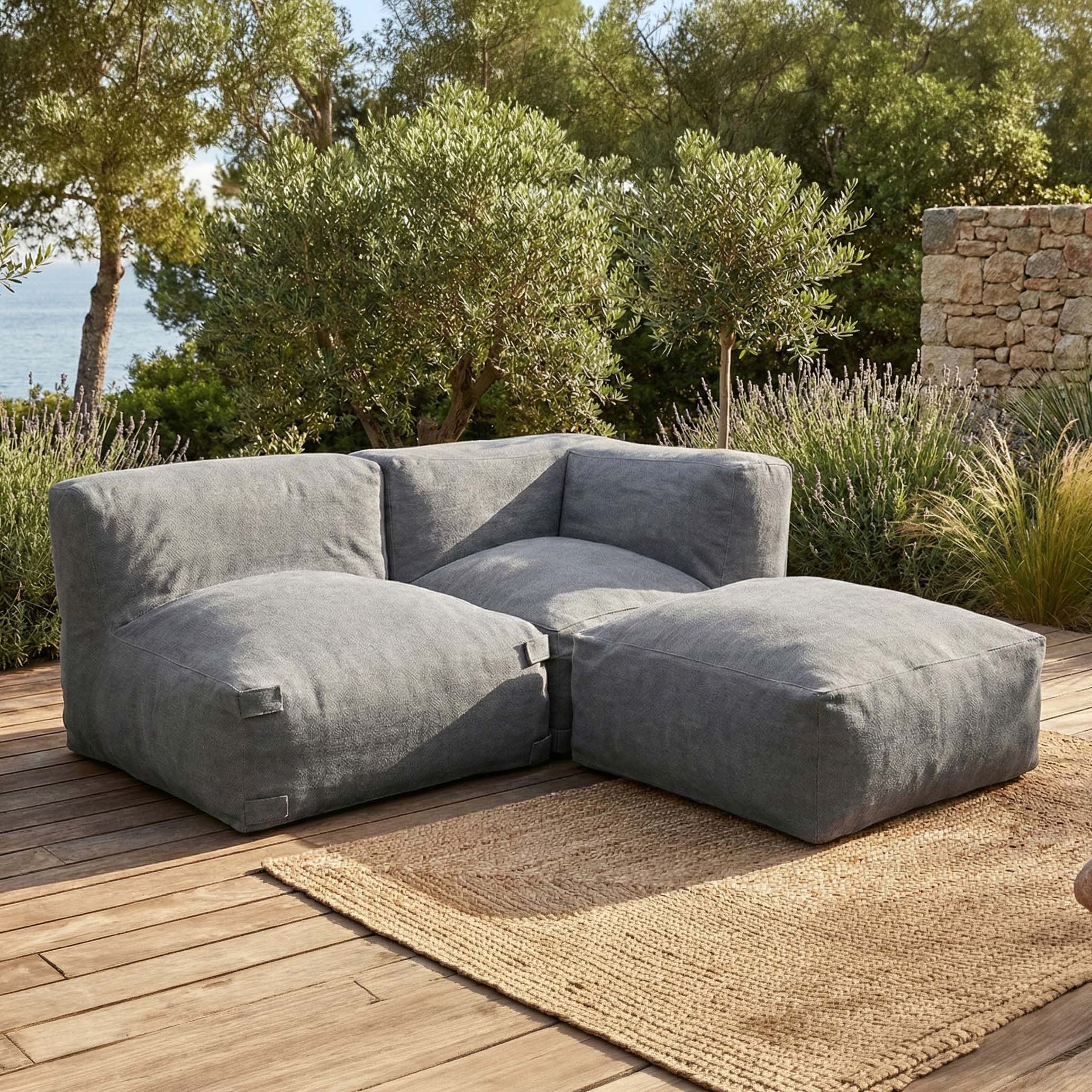 Modulární zahradní roh ALORA Lite Grey - Bjørkka