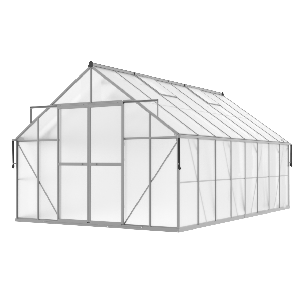 szara szklarnia poliwęglanowa na rozsady "slide in" 