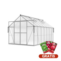 Polykarbonátová skleník Slide-In NEW 244x429cm Silver – Cultivo