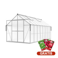 Zahradní skleník Slide-In NEW 244x490cm Silver – Cultivo