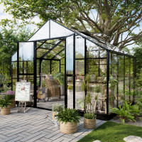 Polykarbonátový skleník Cultivo Solid PC 278x354 cm černý