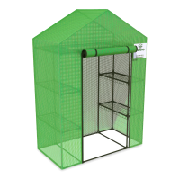 Skleníkové zahradní regály 4 police 140x73 zelená