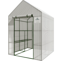 Skleníkový plastový tunel 8 polic 140x140 Bílá