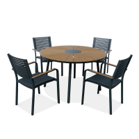 Zahradní jídelní set TACOMA Fi120/4+1 Graphite - Focus Garden