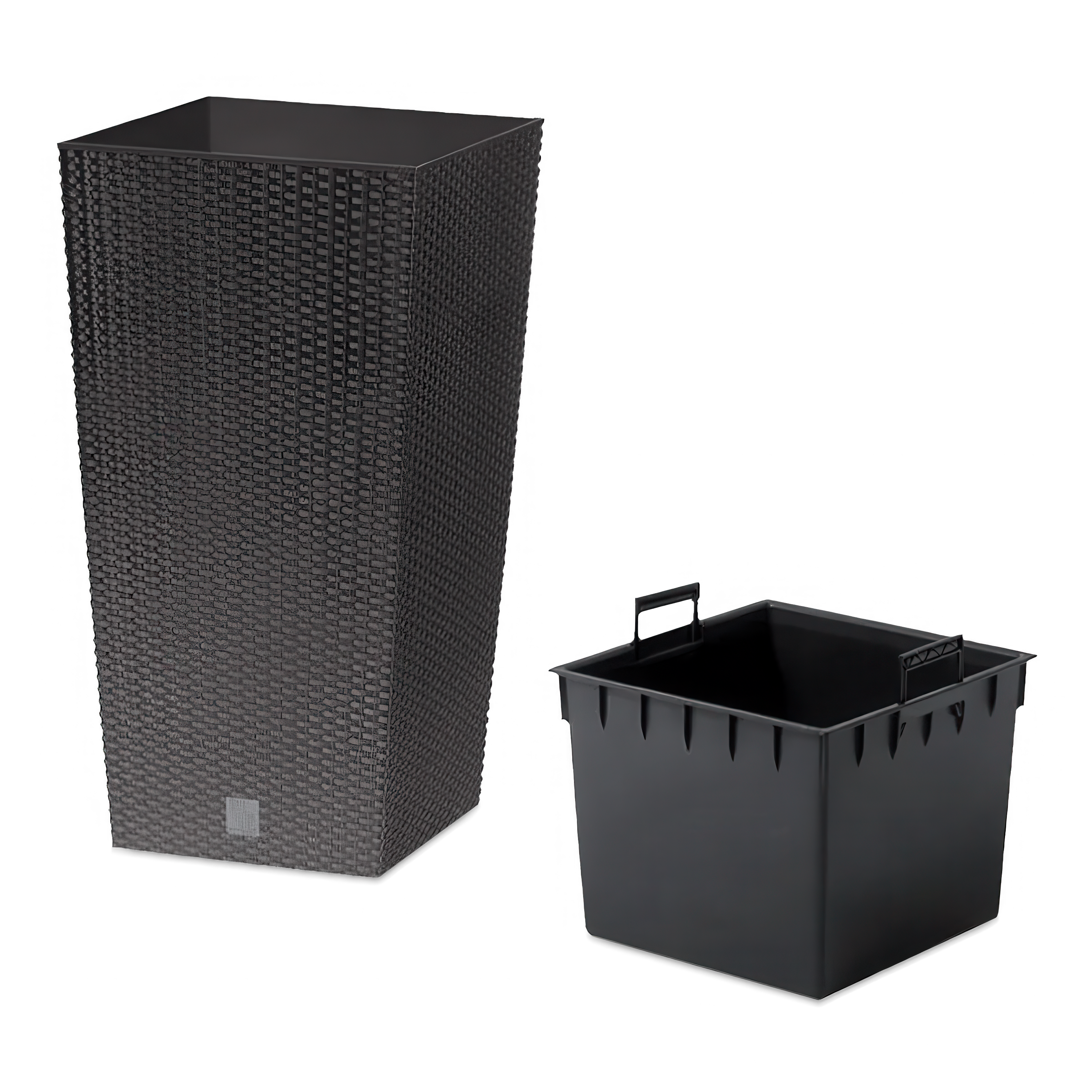 Rato Čtvercový vysoký květináč 26x26x50cm umbra - PROSPERPLAST