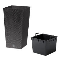 Rato Čtvercový vysoký květináč 26x26x50cm umbra - PROSPERPLAST