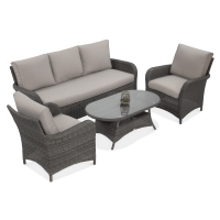 VENTURA 3 tmavě šedá sada Technorattan