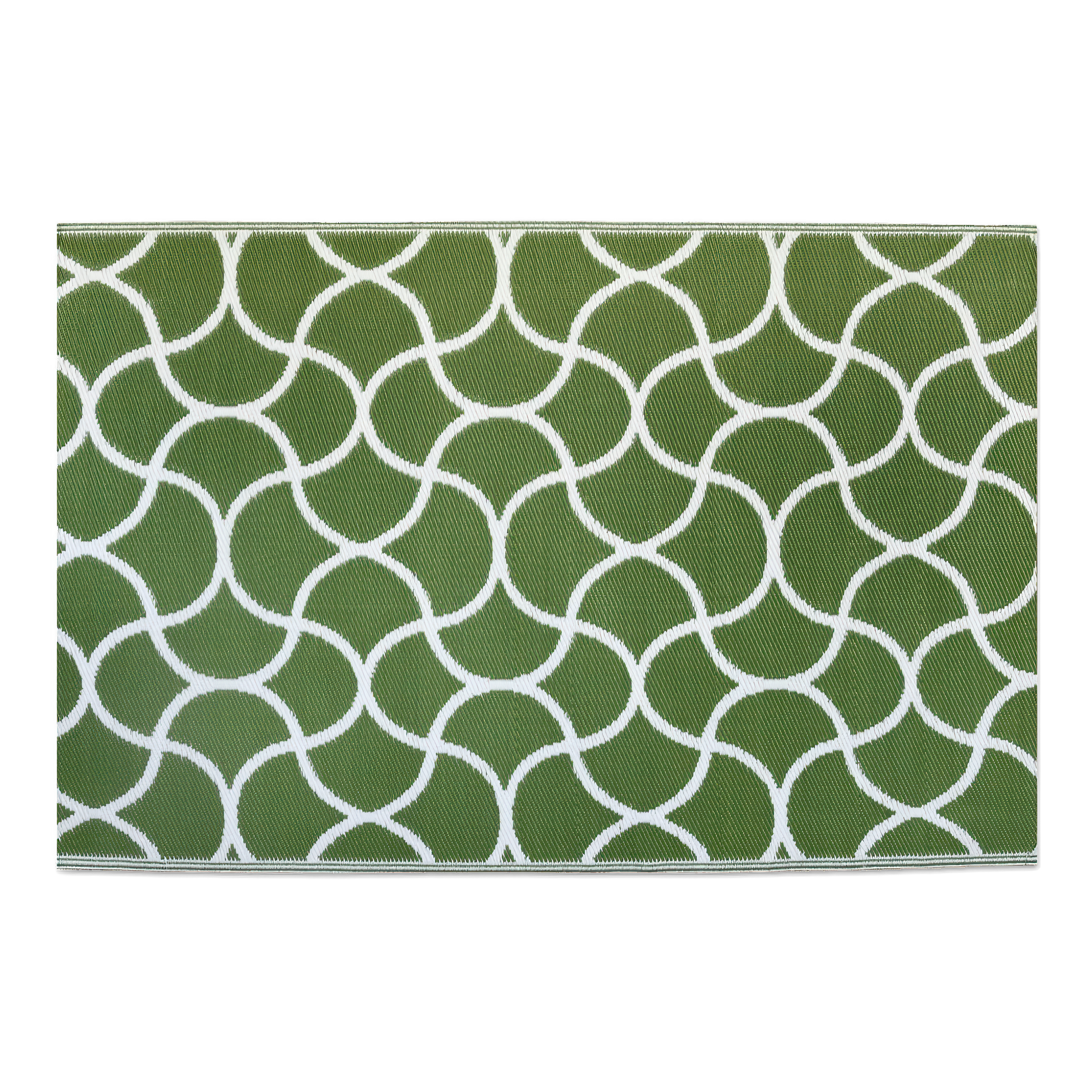 dywan zewnętrzny w kolorze zielonym