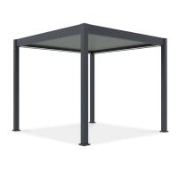 Bioklimatická pergola s pohyblivými lamelami ELEGANCE AUTOMATIC 3x3 antracit/světle šedá - Gutroof