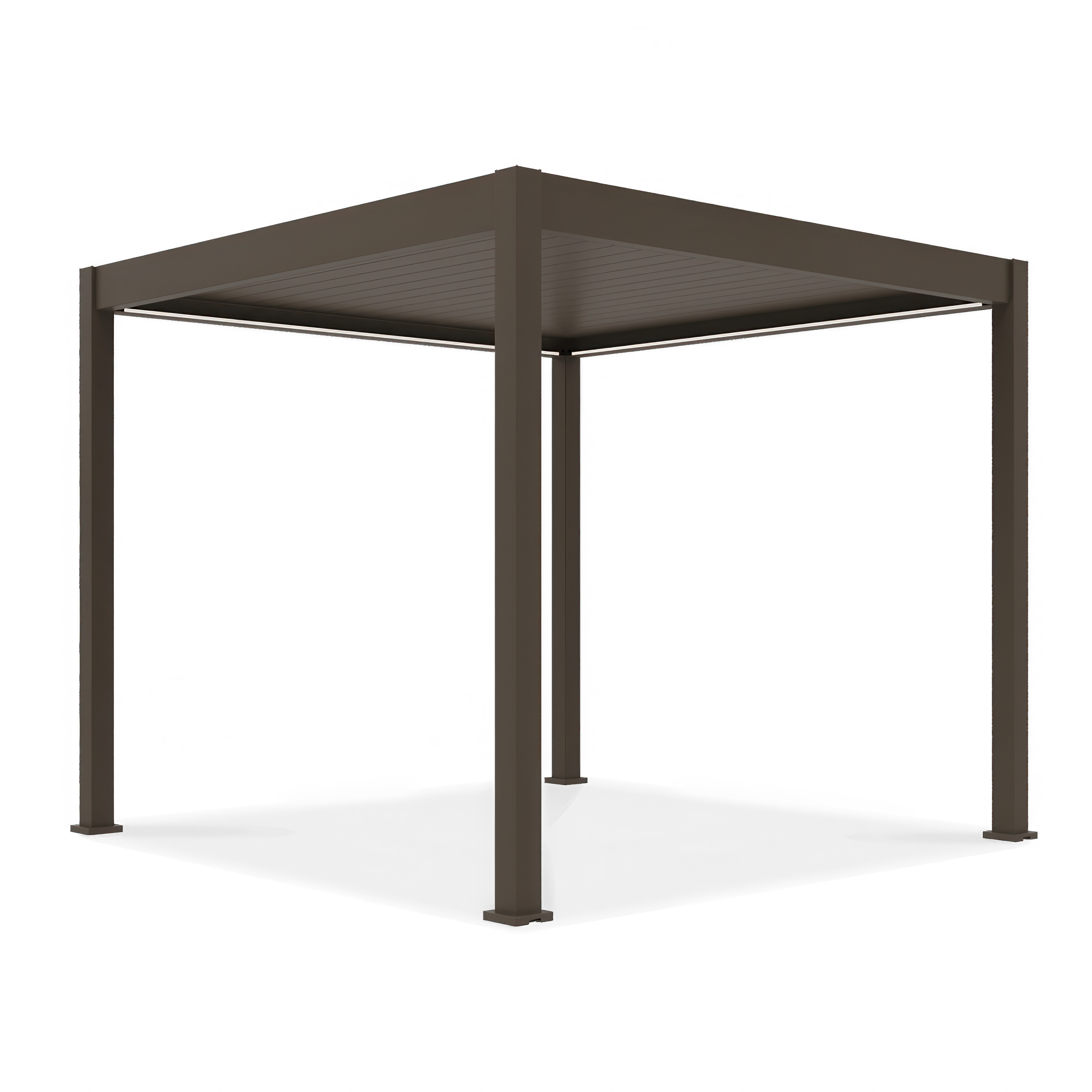 Pergola tarasowa automatyczna z oświetleniem ELEGANCE AUTOMATIC 3x3 Taupe - Gutroof