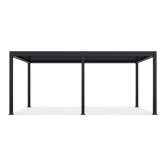 Bioklimatická terasová pergola ELEGANCE AUTOMATIC 3x6 s LED osvětlením Antracit - Gutroof