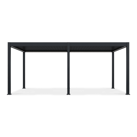 Bioklimatická terasová pergola ELEGANCE AUTOMATIC 3x6 s LED osvětlením Antracit - Gutroof