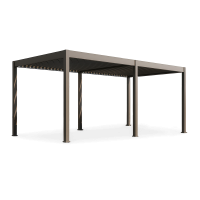 Bioklimatická terasová pergola ELEGANCE AUTOMATIC 3x6 s LED osvětlením Taupe - Gutroof