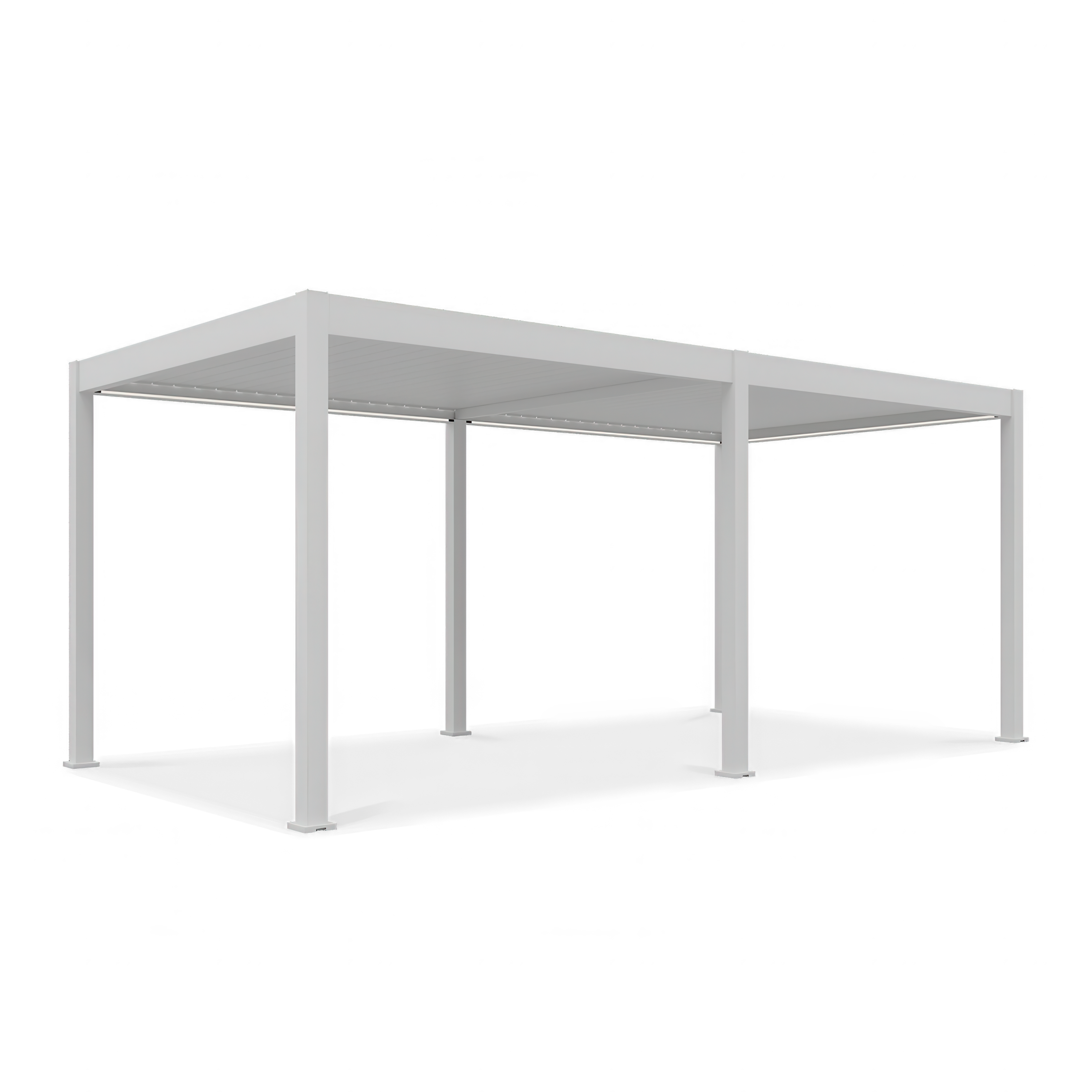 Bioklimatická terasová pergola ELEGANCE AUTOMATIC 3x6 s LED osvětlením Bílá - Gutroof