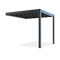 Automatická nástěnná pergola s LED osvětlením 3x3 ELEGANCE WALL AUTOMATIC, antracit - Gutroof