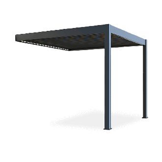Hliníková pergola ke zdi Gutroof ELEGANCE WALL 3x3 m, antracit