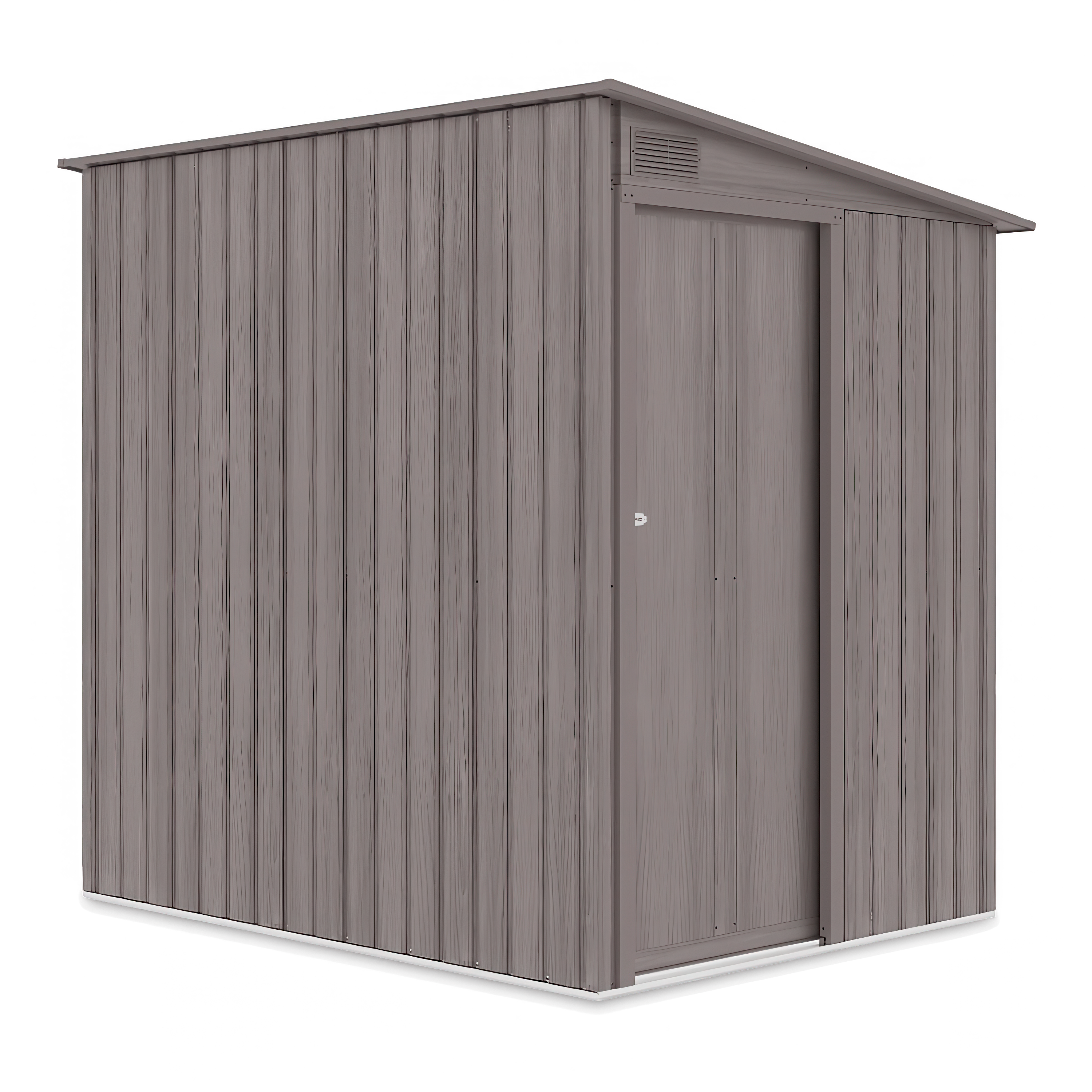 domek narzędziowy w kolorze jasnego drewna z ukośnym dachem