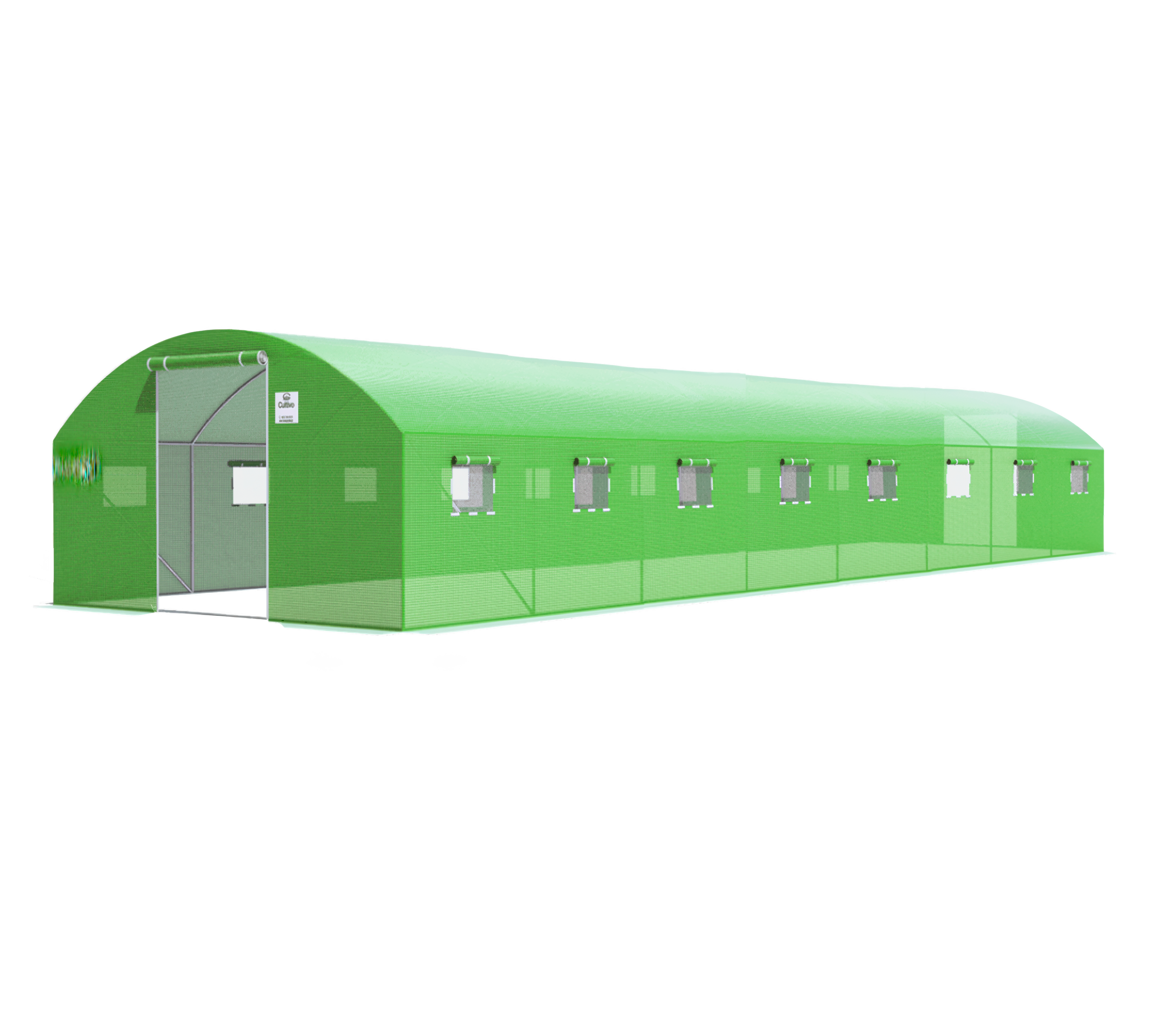 tunel na rozsady z podwójnymi drzwiami 4x8x2 - 32m2 Zielony