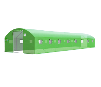 tunel na rozsady z podwójnymi drzwiami 4x8x2 - 32m2 Zielony