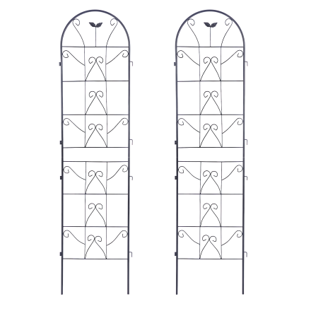 2x Podpěra pro rostliny 190x55 cm - květinový vzor - Cultivo