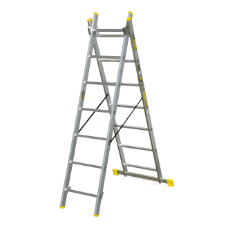 Dvouramenný hliníkový žebřík BS-DW2x7 - BAYERSYSTEM