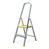 Hliníkový žebřík, dvoustupňový BS-DA2, 120 kg - Bayersystem
