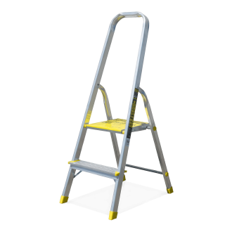 Hliníkový žebřík, dvoustupňový BS-DA2, 120 kg - Bayersystem